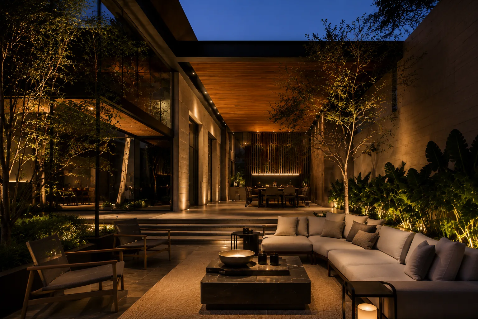 Exterior residencial contemporáneo con arquitectura Casa Glick